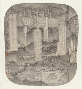 Xu Jianguo-Reconstructing New Shanghai ink version 徐健国-申城新瑞图水墨本